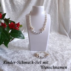 Kinder-Schmuckset Kette und Armband Ponny WUNSCHNAME Laura
