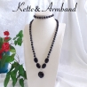 Kette Armband - Set, große Größe Halskette Perlenkette Schmuckset