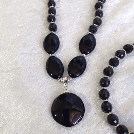Kette Armband - Set, große Größe Halskette Perlenkette Schmuckset