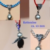 Schutzengel Ketten - Anhänger Schwarz-Silber wave gothic Schmuck