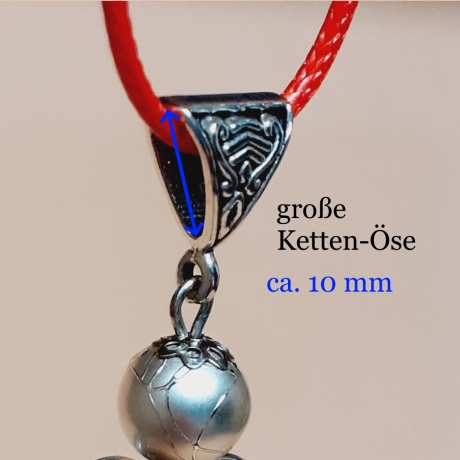 Schutzengel Ketten - Anhänger Schwarz-Silber wave gothic Schmuck