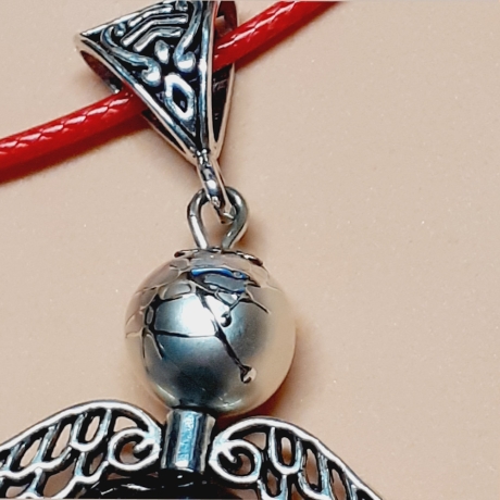 Schutzengel Ketten - Anhänger Schwarz-Silber wave gothic Schmuck