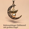 Schutzengel Ketten-Anhänger Halbmond Schmuckanhänger Schmuck Mond