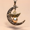 Schutzengel Ketten-Anhänger Halbmond Schmuckanhänger Schmuck Mond