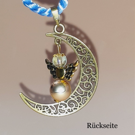 Schutzengel Ketten-Anhänger Halbmond Schmuckanhänger Schmuck Mond