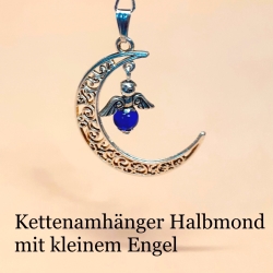 Ketten-Anhänger Glücksengel Halbmond Schmuckanhänger Schmuck Mond