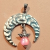 Ketten-Anhänger Glücksengel Halbmond Schmuckanhänger Schmuck Mond