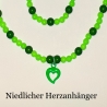 Kinder-Schmuck-Set Kette & Armband Herz Grün Perlenschmuck 