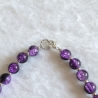 Kette Armband Schmuck-Set, große Größe Lila-Schwarz Halskette