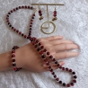 Kette Armband Ohrhänger 3er-Set, Schmuckset große Größe elegant