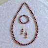 Kette Armband Ohrhänger 3er-Set, Schmuckset große Größe elegant