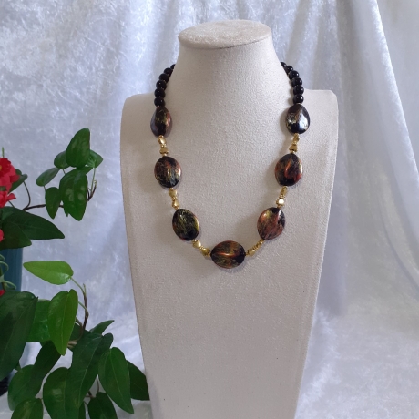 Kette Armband - Set Collier Halskette Perlenkette Schmuckset 