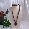 Kette Armband - Set XXL Collier Halskette Perlenkette Schmuckset