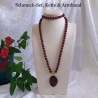 Kette Armband - Set XXL Collier Halskette Perlenkette Schmuckset
