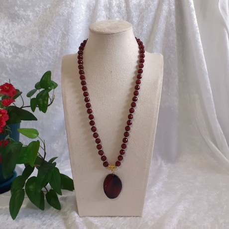 Kette Armband - Set XXL Collier Halskette Perlenkette Schmuckset