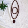 Kette Armband - Set XXL Collier Halskette Perlenkette Schmuckset