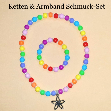 Kinder-Schmuckset aus Kette und Armband Kinderschmuck Kinder-Set