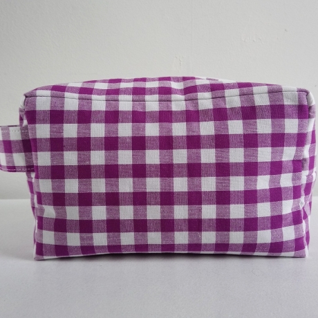 Kulturtasche Kiki Karo violett