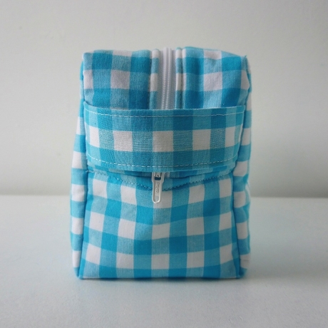 Kulturtasche Kiki Karo türkis