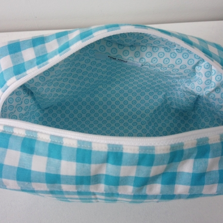 Kulturtasche Kiki Karo türkis