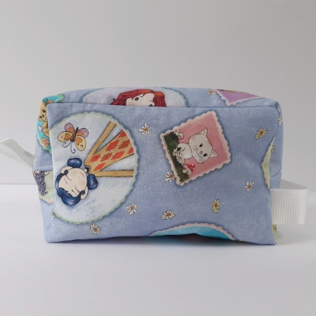 Garden Girls - girl tossed patches blue
