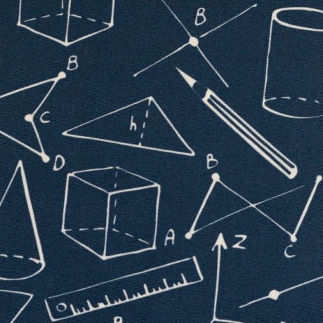 Baumwolle Kim Geometrie Mathe Mathematik jeansblau