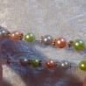 Kinder-Armband Schmuck, elastisch, Perlen gefädelt, dreifarbig