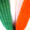 Kinderschlauchschal Kinderloop Orange & Grün handgestrickt