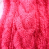 Schlauchschal rosa mit Zöpfen Mohairwolle von Hobbyhaus