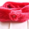 Schlauchschal rosa mit Zöpfen Mohairwolle von Hobbyhaus