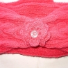 Schlauchschal rosa mit Zöpfen Mohairwolle von Hobbyhaus