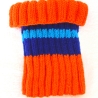 Kinderschlauchschal Halssocke in Blockstreifen gestrickt