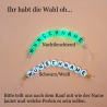 Kinder-Armband Kinder-Schmuck Wunschname Blau mit Smylie Geschenk