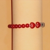 Kinder-Armband Kinder-Schmuck Wunschname Herzen in Rot Armreifen