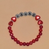 Kinder-Armband Kinder-Schmuck Wunschname Herzen in Rot Armreifen