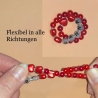 Kinder-Armband Kinder-Schmuck Wunschname Herzen in Rot Armreifen