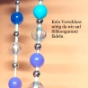Kinder-Armband Schmuck, elastisch, Perlen gefädelt Blau-Bunt
