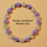 Kinder-Armband Schmuck, elastisch, Perlen gefädelt, Flieder-Lila