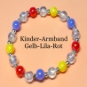 Kinder-Armband Schmuck, elastisch, Perlen gefädelt Kunderbunt