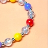 Kinder-Armband Schmuck, elastisch, Perlen gefädelt Kunderbunt
