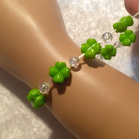 Glücksbringer-Armband Kleeblatt Kinderschmuck Geschenk Schmuck