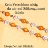 Kinder-Armband Schmuck, elastisch, Perlen gefädelt, Gelb-Gold