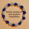 Kinder-Armband Schmuck, elastisch, Perlen gefädelt, Dunkelblau