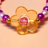Kinder-Armband Schmuck, elastisch, Perlen gefädelt Rosa & Pink