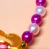 Kinder-Armband Schmuck, elastisch, Perlen gefädelt Rosa & Pink