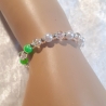 Kinder-Armband Schmuck elastisch Perlen gefädelt, dreifarbig bunt