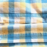 Vintage 3-teilige Kinderbettwäsche Gelb-Hellblau-Caro 70er Jahre