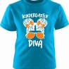Kinder Kurzarm T-Shirt bedruckt mit KINDERGARTEN DIVA