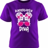 Kinder Kurzarm T-Shirt bedruckt mit KINDERGARTEN DIVA