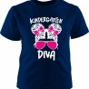 Kinder Kurzarm T-Shirt bedruckt mit KINDERGARTEN DIVA